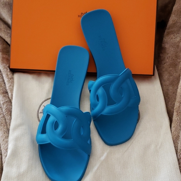 Hermes Aloha Rubber Sandal Size 40/10 Vivid… - Picture 14 of 14